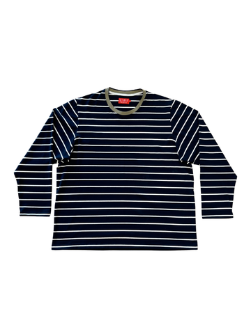 Tides Stripe L/S Tee - Navy